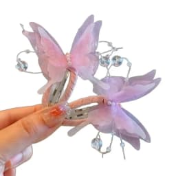 2Pcs/Set Children's Beautiful Gradient Butterfly BB Hair Clips Butterfly Wings Princess Hairs Accessories Girl Not Hurt Hairpins