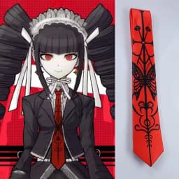 Anime Danganronpa Celestia Ludenberg Cosplay Necktie Unisex Halloween Party printing Tie Costume Accessories Gift