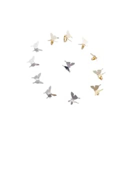 6PCS/12PCS Ladies Metal Butterfly Small hair claw Street Punk style Personality Hair accessories Hairpin Braided hair Decorative