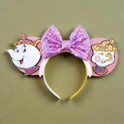 Disney Mrs.Potts and Chip Headbands for Girls Anime Teapot Ears Hair Accessories Women Cartoon Cup HairbandS Kids Belle Headwear