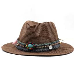 Summer Beach Hat Men and Women Couple Denim Visor Sun Hat Minority Style Denim Straw Hat