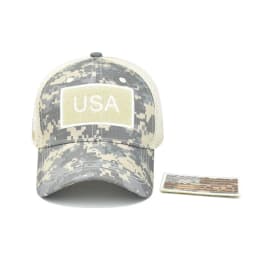 Men’s Tactical Mesh Trucker Hat, Camouflage Outdoor Baseball Cap with Removable Embroidered Patch, Adjustable Snap‑Back Sun Hat