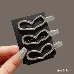 Sliver Metal Hair Clips Women Girls Y2K Duckbill Hairpin Personality Bangs Side Headwear Barrettes Hairclip Styling Accessories