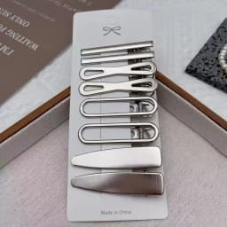 Sliver Metal Hair Clips Women Girls Y2K Duckbill Hairpin Personality Bangs Side Headwear Barrettes Hairclip Styling Accessories