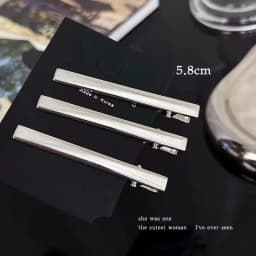 Sliver Metal Hair Clips Women Girls Y2K Duckbill Hairpin Personality Bangs Side Headwear Barrettes Hairclip Styling Accessories