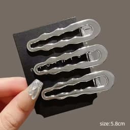 Sliver Metal Hair Clips Women Girls Y2K Duckbill Hairpin Personality Bangs Side Headwear Barrettes Hairclip Styling Accessories