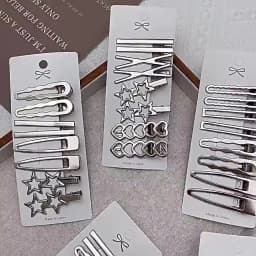 Sliver Metal Hair Clips Women Girls Y2K Duckbill Hairpin Personality Bangs Side Headwear Barrettes Hairclip Styling Accessories