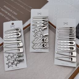 Sliver Metal Hair Clips Women Girls Y2K Duckbill Hairpin Personality Bangs Side Headwear Barrettes Hairclip Styling Accessories