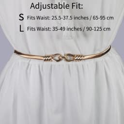 Elegant Summer Waist Chain - Adjustable Stretch Metal Belt for Dresses, Holiday & Date Night Jewelry