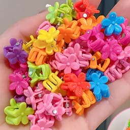 50PCS Fashionable Cute Children Hair Grab Clip Female Side Clip Cute Princess Hair Card Jewelry Head Flower Mini Small Hair Clip