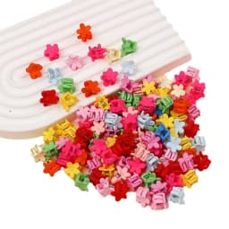 50PCS Fashionable Cute Children Hair Grab Clip Female Side Clip Cute Princess Hair Card Jewelry Head Flower Mini Small Hair Clip
