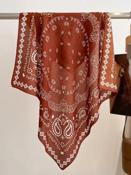70cm Cashew Print Square Scarf Women’s Breathable Imitation Silk Bandanna Luxury Female Neckerchief Fashion Hijab Spring/Summer