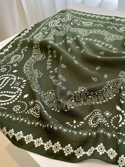 70cm Cashew Print Square Scarf Women’s Breathable Imitation Silk Bandanna Luxury Female Neckerchief Fashion Hijab Spring/Summer