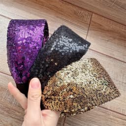 1Pcs Sequined Wide-Brimmed Headband Holiday Party Bronzing Sequined Hair Band Makeup Diademas Haar Accessoires Women