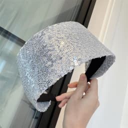 1Pcs Sequined Wide-Brimmed Headband Holiday Party Bronzing Sequined Hair Band Makeup Diademas Haar Accessoires Women