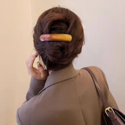 1PC One Word Spring Clip Hair Clip Female Back of the Head Advanced Feeling Hairpin Hair Fixing Clip Temperament Arc Ponytail Cl