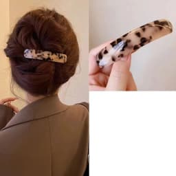 1PC One Word Spring Clip Hair Clip Female Back of the Head Advanced Feeling Hairpin Hair Fixing Clip Temperament Arc Ponytail Cl