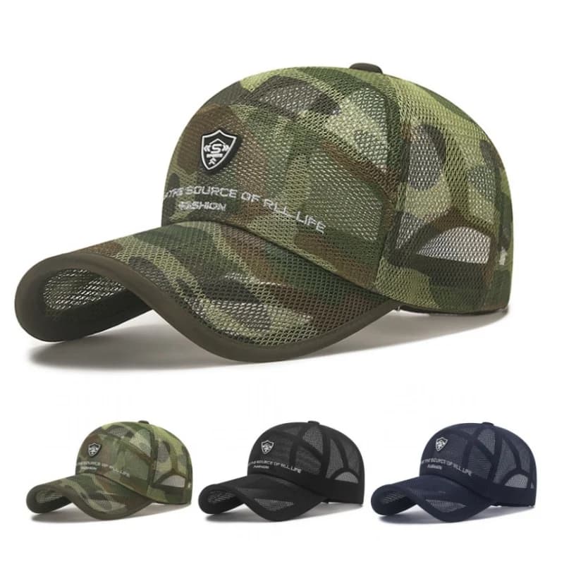 Summer Full Mesh Quick Drying Baseball Cap Breathable Net Sunhat Men Women Outdoor Anti-UV Tennis Golf Hiking Sports Cap Visors