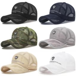 Summer Full Mesh Quick Drying Baseball Cap Breathable Net Sunhat Men Women Outdoor Anti-UV Tennis Golf Hiking Sports Cap Visors