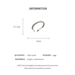 Korean Luxury Fabric Imitation Pearl Headbands for Women Twisted Super Shiny Leaf Full Rhinestones Hair Hoop Trendy Accessories