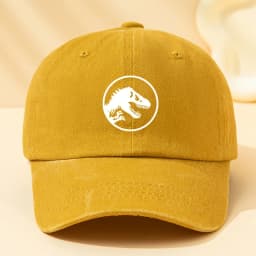 Dinosaur print retro baseball cap, sports and leisure hat suitable for outdoor sports, camping, festivals, parties and gifts