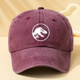Dinosaur print retro baseball cap, sports and leisure hat suitable for outdoor sports, camping, festivals, parties and gifts