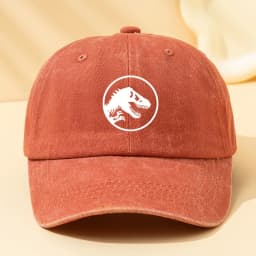 Dinosaur print retro baseball cap, sports and leisure hat suitable for outdoor sports, camping, festivals, parties and gifts