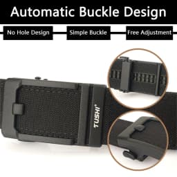 TUSHI New Double-layer Reinforced Automatic Buckle Training Quick Hanging Pistol Belt Men Nylon Outdoor Leisure IPSC Accessories