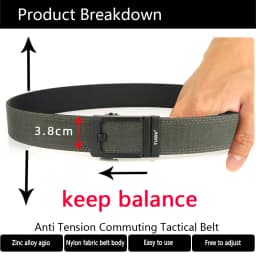 TUSHI New Double-layer Reinforced Automatic Buckle Training Quick Hanging Pistol Belt Men Nylon Outdoor Leisure IPSC Accessories