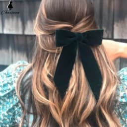 Burgundy Velvet Hair Bow Clip - Oversized Crushed Velvet Ribbon with Silver Pin Back | Elegant Hair Accessories for Women