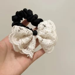 2Pcs/set Korean Lace Bow Children's Little Girl Temperament Lace Hairpin Heavy Handmade High-end Headgear Hair Clip