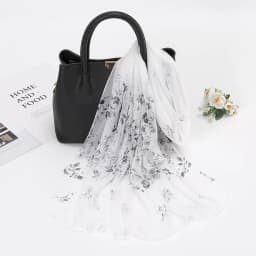 Flower Printed Hijab Georgette Long Scarf For Woman Muslim Shawl Sun Protection Wrap Ladies Beach Headband Wholesale 160*50cm