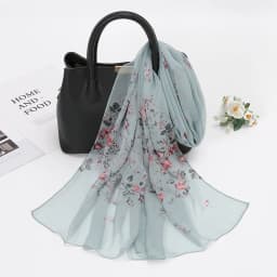 Flower Printed Hijab Georgette Long Scarf For Woman Muslim Shawl Sun Protection Wrap Ladies Beach Headband Wholesale 160*50cm