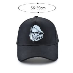 Summer Baseball Cap Outdoor Breathable Mesh Trucker Cap Men Women Printing Skull Snapback Hip Hop Caps Adjustable Visor Cap