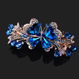 New Korean Colorful Crystal Butterfly Spring Hairpin Zircon Alloy Top Clip Horizontal Clip Elegant Women's Fashion Hair Jewelry