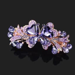 New Korean Colorful Crystal Butterfly Spring Hairpin Zircon Alloy Top Clip Horizontal Clip Elegant Women's Fashion Hair Jewelry