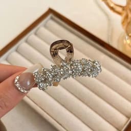 Crystal Rhinestones Small Wheat Hair Claw Women Girls Princess Head Bangs Hair Claw Clamps Hair Clips Forehead Styling Headdress