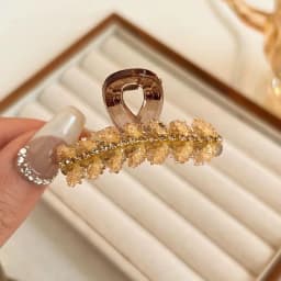 Crystal Rhinestones Small Wheat Hair Claw Women Girls Princess Head Bangs Hair Claw Clamps Hair Clips Forehead Styling Headdress