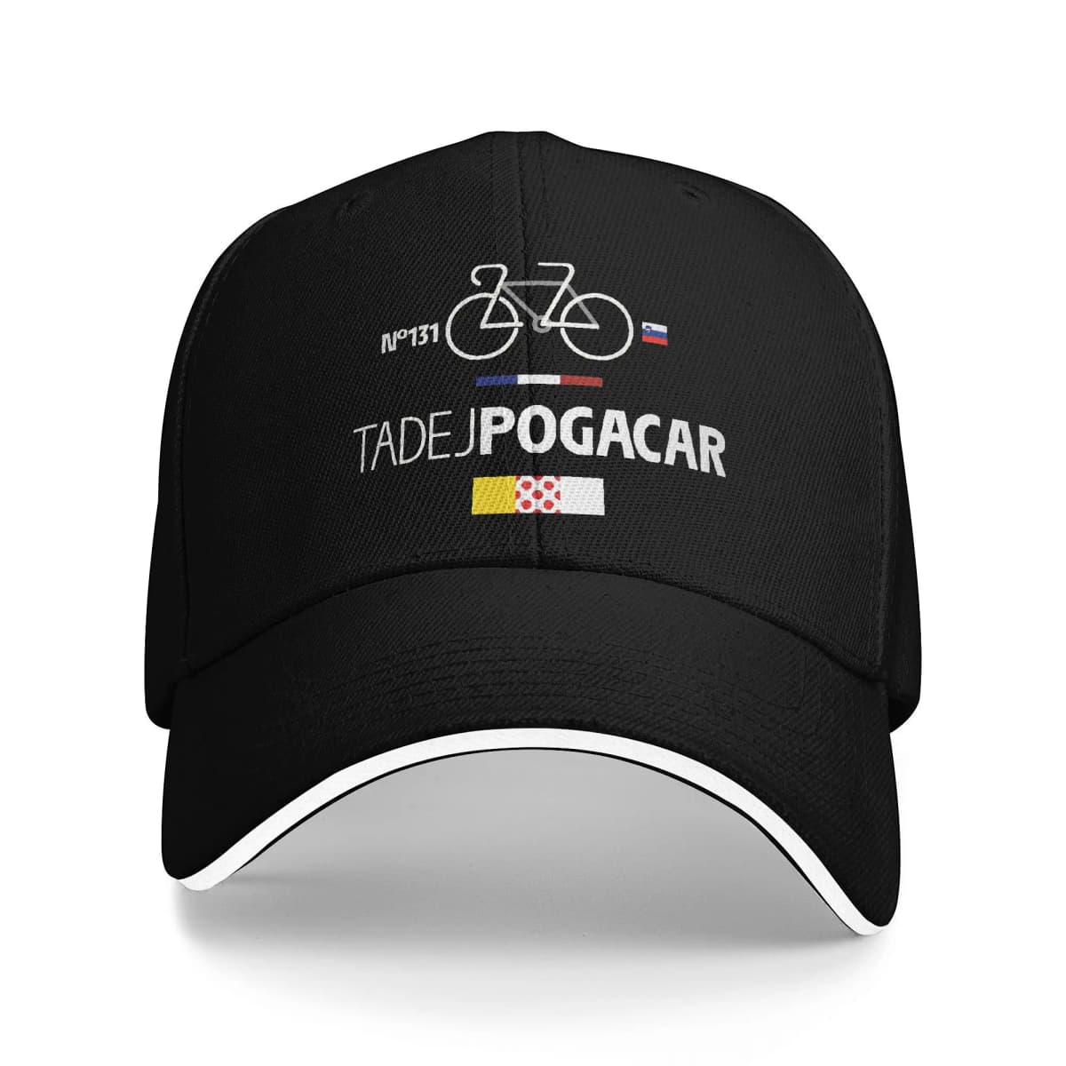 Adult TADEJ POGACAR Cycling Sandwich Hat Hip-Hop Baseball Cap Snapback Caps Sun Hats Breathable Sports Cap Summer