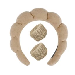 3Pcs Fashion Microfiber Washing Wristbands Scrunchies Puffy Headband Spa Bubble Headband for Washing Face Makeup Shower Skincare