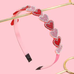 1/3pcs Crystal Heart Headbands for Women Valentine's Day Heart Shaped Hairbands Kids Girls Headband for Party Hair Accessories