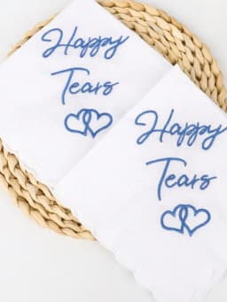 1/4pcs Wedding Handkerchief Embroidered With Scallop Lace Edges Something Blue For Bride On Wedding Day Handkerchief Bride Gifts