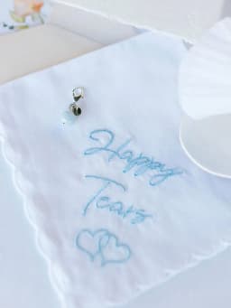 1/4pcs Wedding Handkerchief Embroidered With Scallop Lace Edges Something Blue For Bride On Wedding Day Handkerchief Bride Gifts