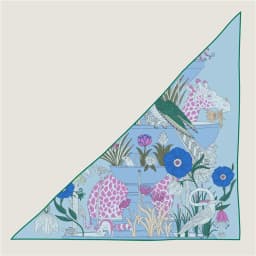 POBING 30% Silk 70% Cashmere Scarf Women Hand Rolled Fashion Print Triangle Scarves Wraps Bandana Big Hijabs Female Foulard