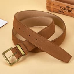 Men's Suede Belt Retro Trend Alloy Buckle Men's Belt Large Size Genuine High End Belt, Gift for Boyfriend and Dad