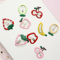 8Pcs Cute Girls Hair Accessories - Imitation Fruit Hairpins Apple, Hair Clips Drop Barrettes for Kids Children for Daily Styling