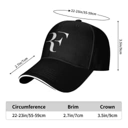 RF Roger Federer Style Sandwich Cap Adult
Sport
Baseball Cap Sandwich Hat Adjustable Snapback Caps Sun Hats Summer Caps