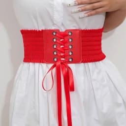 Fashion Wide Corset Waist Belt PU Leather Stretchy Waistband Strap Decorative DIY Body Shapewear For Women Lady Girl Bridal