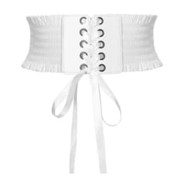 Fashion Wide Corset Waist Belt PU Leather Stretchy Waistband Strap Decorative DIY Body Shapewear For Women Lady Girl Bridal