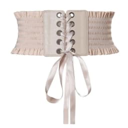 Fashion Wide Corset Waist Belt PU Leather Stretchy Waistband Strap Decorative DIY Body Shapewear For Women Lady Girl Bridal